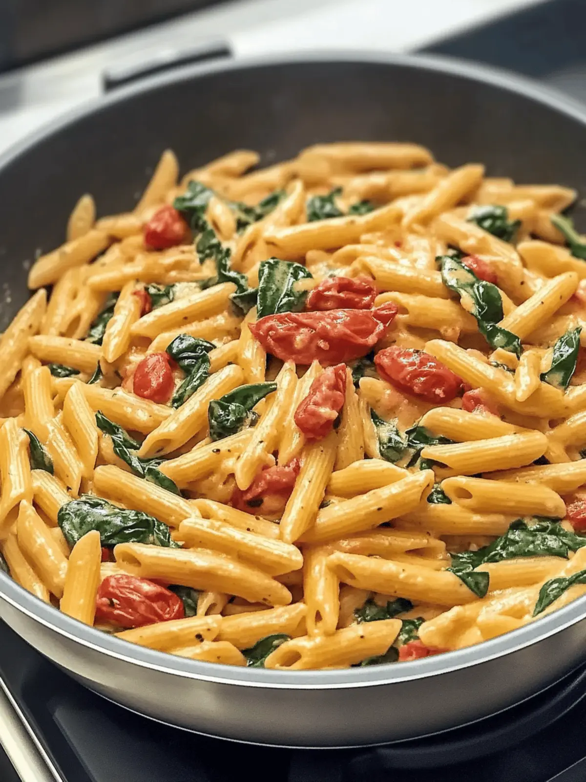 One-Pot Spinach Tomato Pasta