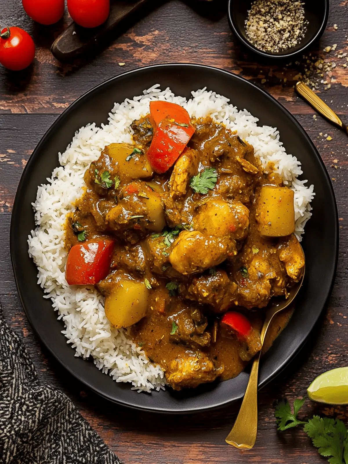 Savory Jamaican Curry Chicken with Coconut Comfort Sauce