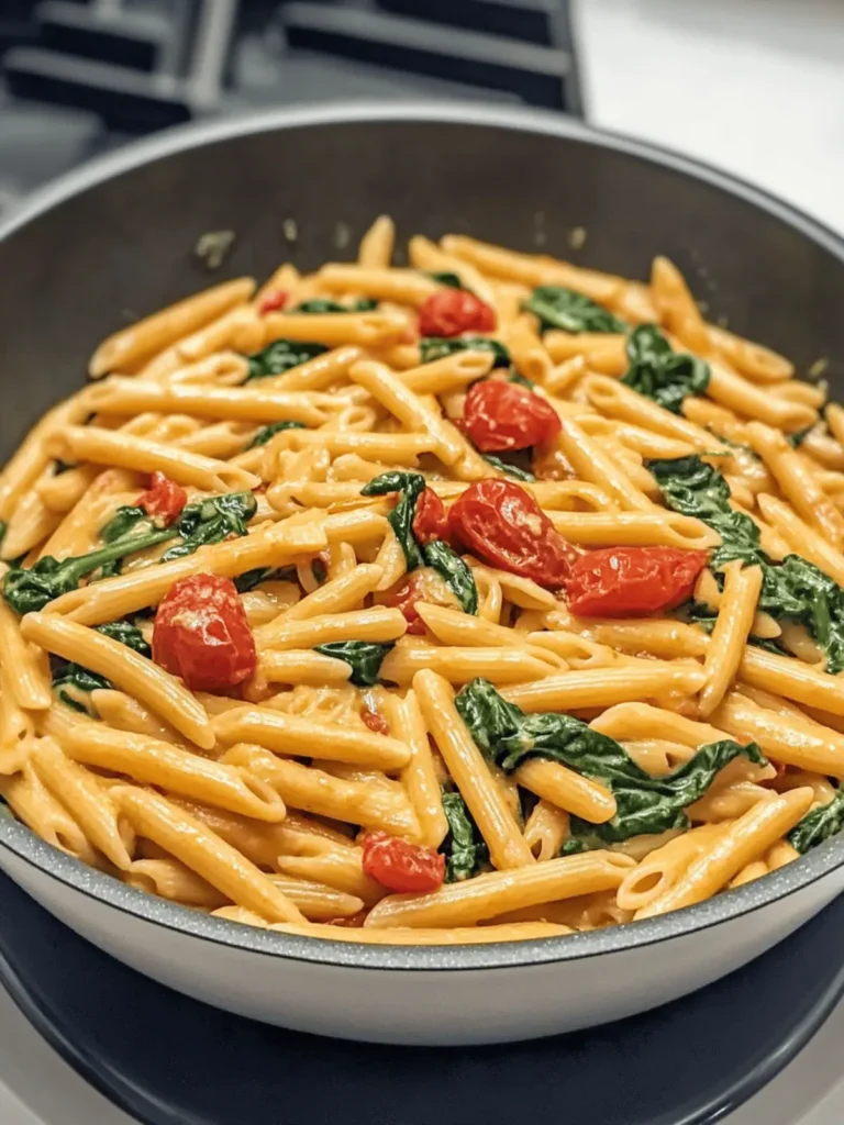 One-Pot Spinach Tomato Pasta