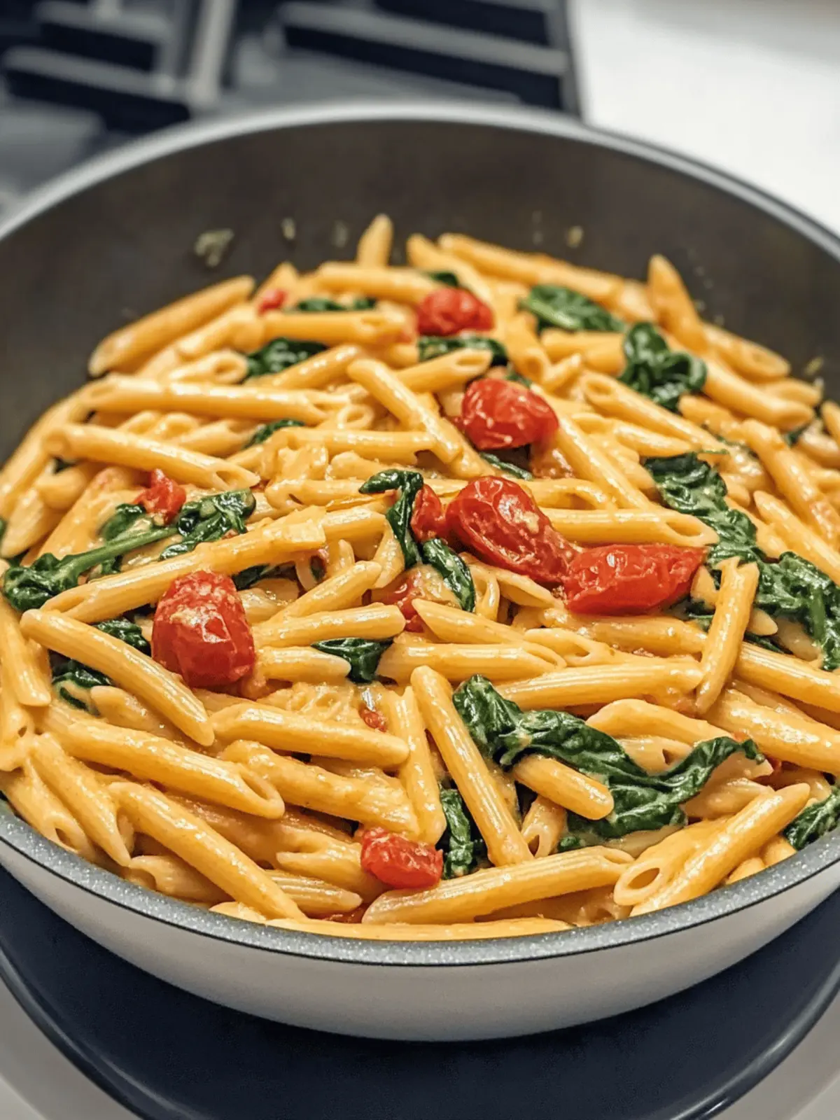 One-Pot Spinach Tomato Pasta
