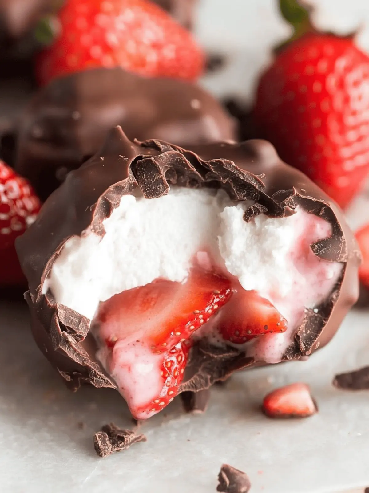 Chocolate Strawberry Yogurt Clusters