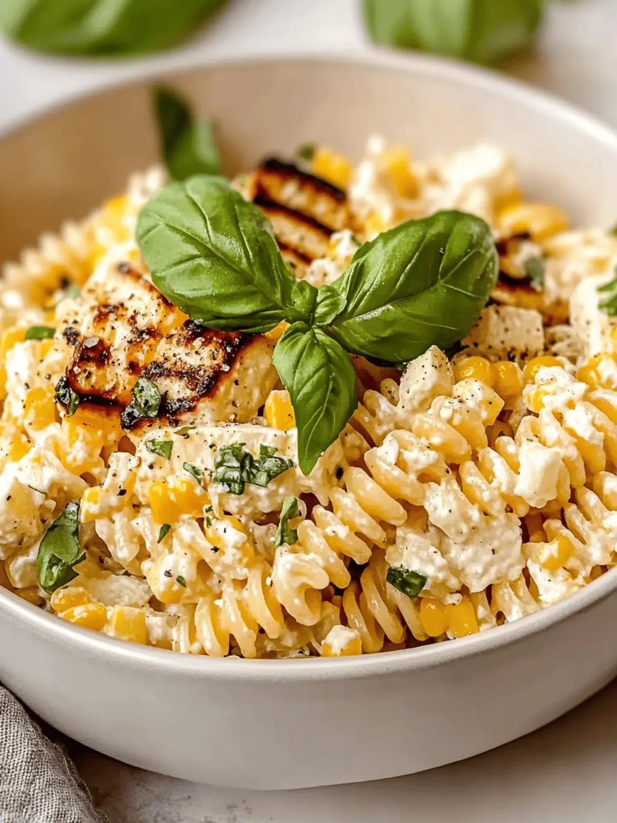 Street Corn Pasta Salad with a Spicy Chili Twist