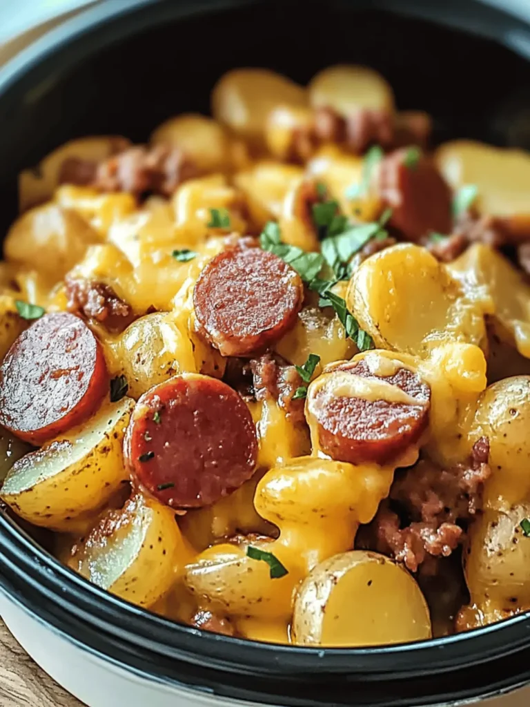 Cheesy Potatoes and Kielbasa