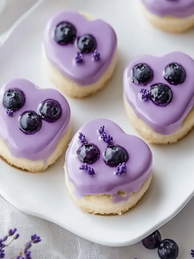 Mini Lavender Blueberry Cakes