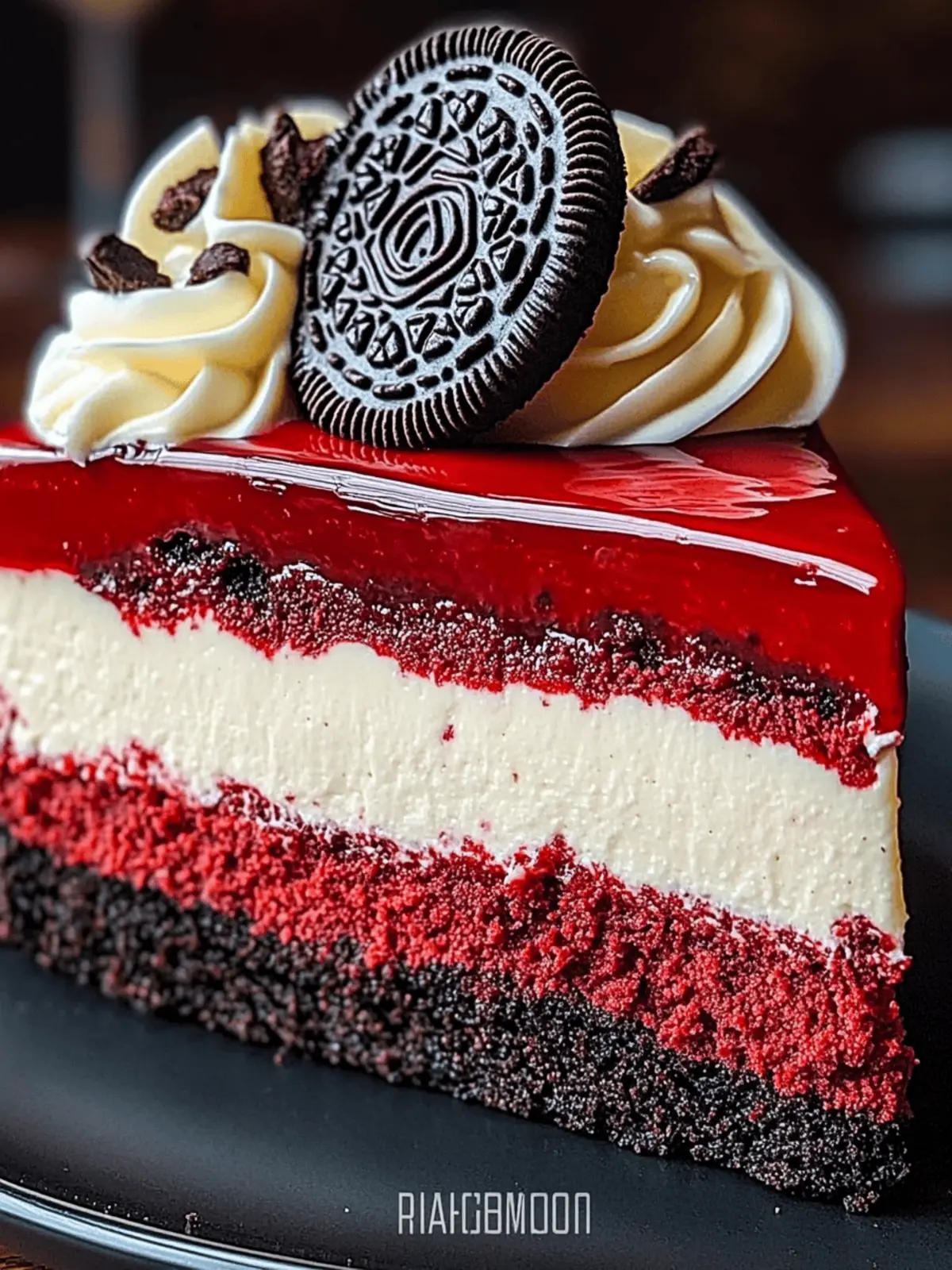 Red Velvet Oreo Cheesecake