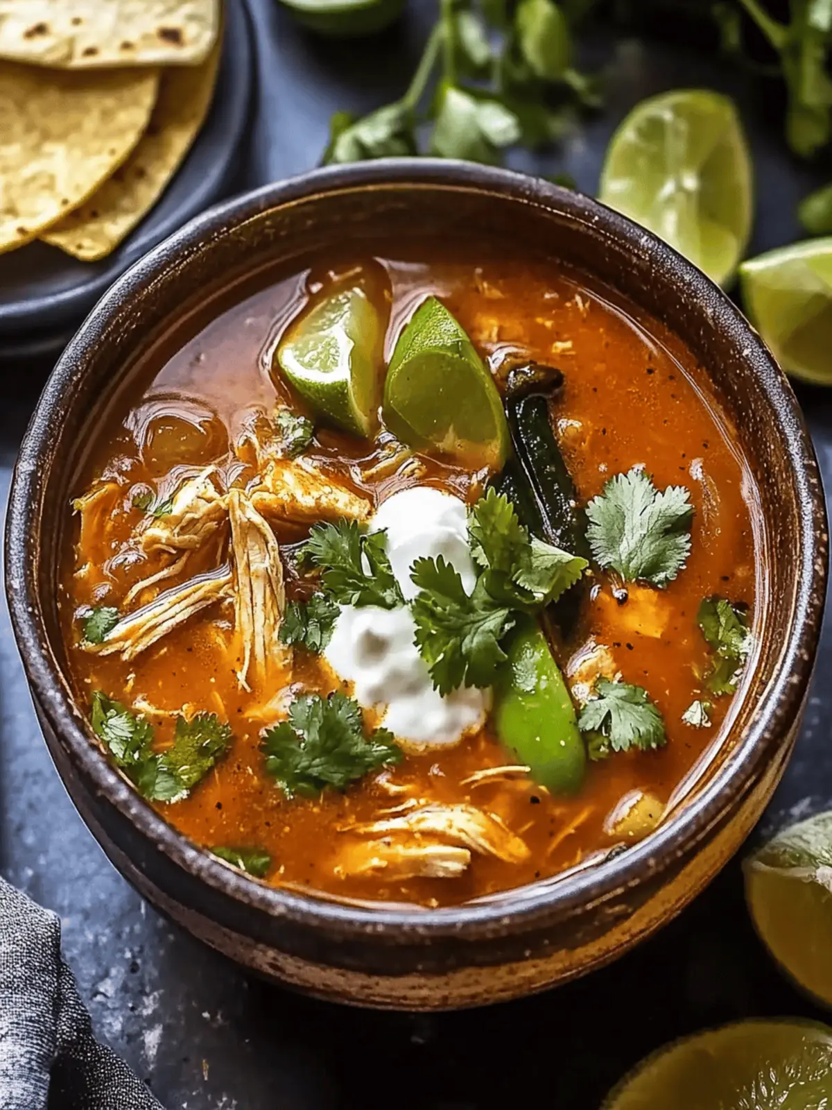 Poblano Chicken Tortilla Soup