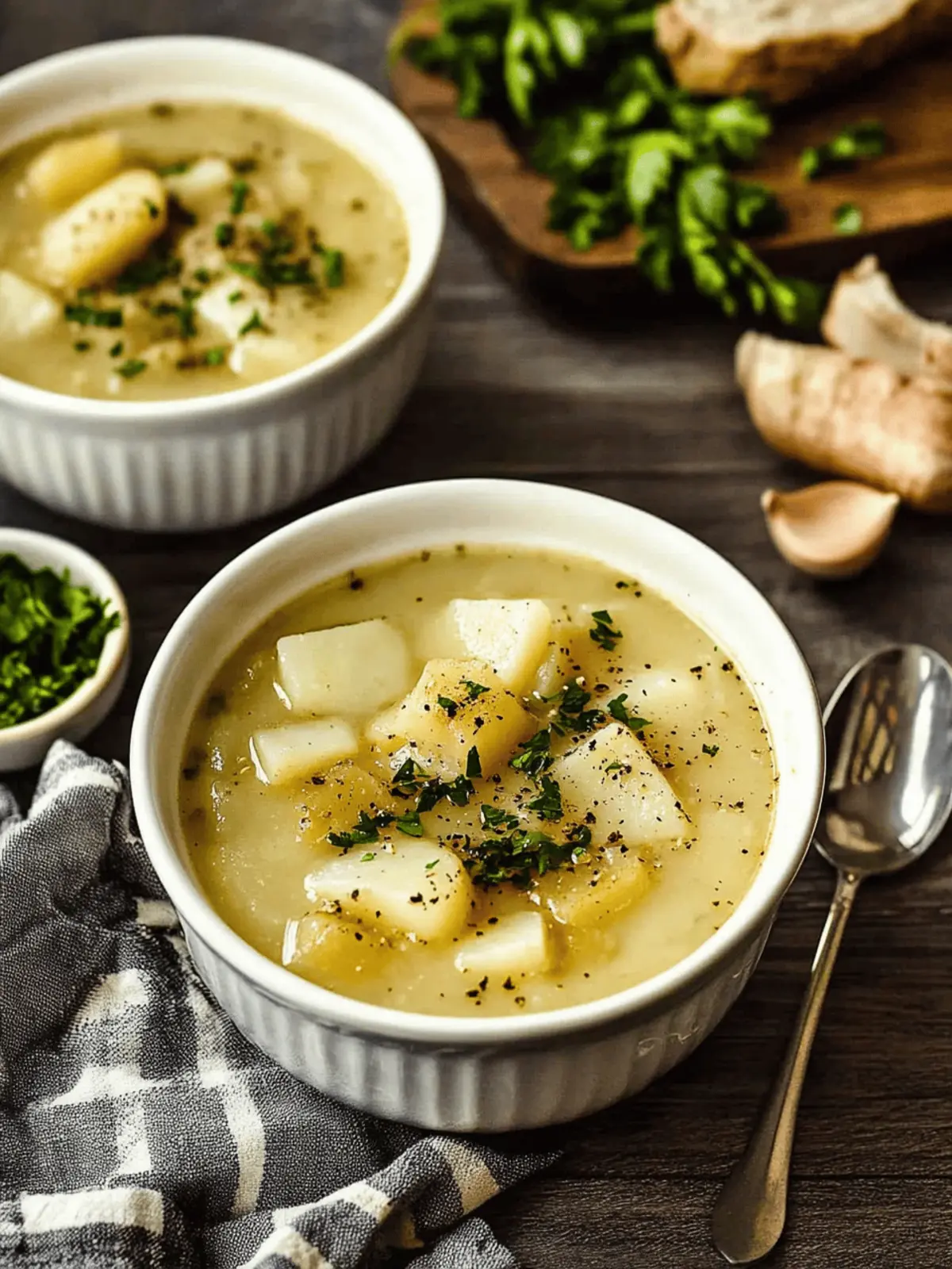 Roasted Garlic Potato Soup