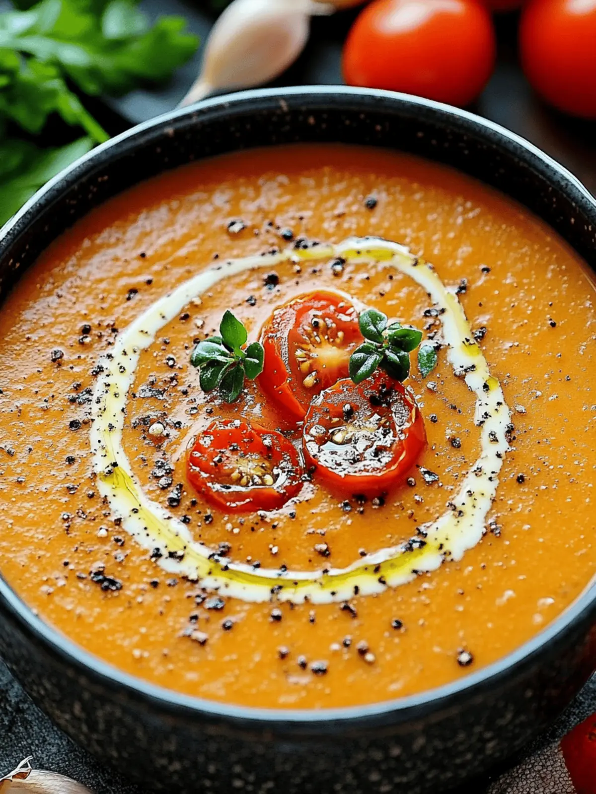 Roasted Garlic Tomato Soup