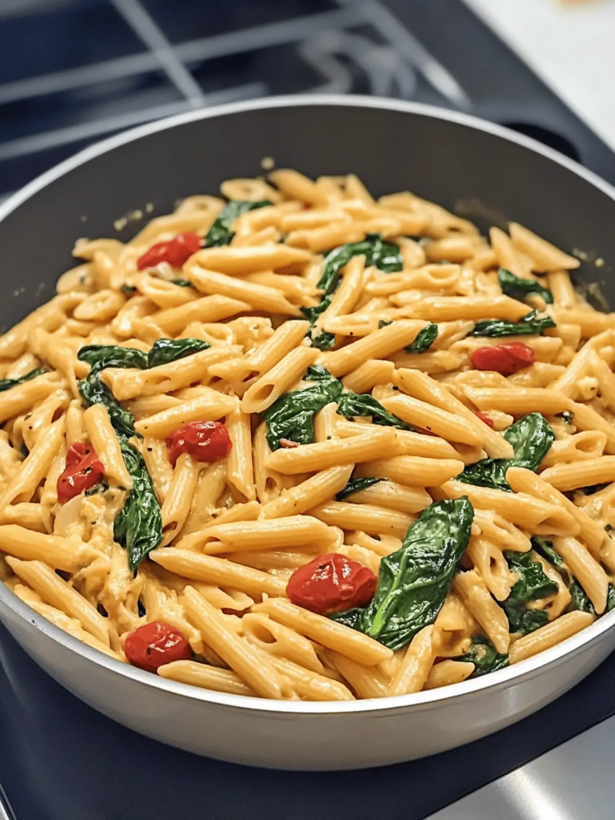 One-Pot Spinach Tomato Pasta