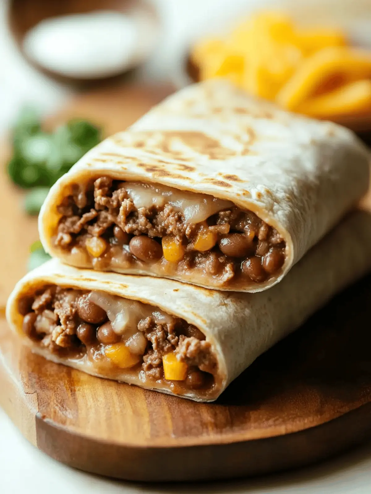 Quick Beef and Bean Burritos