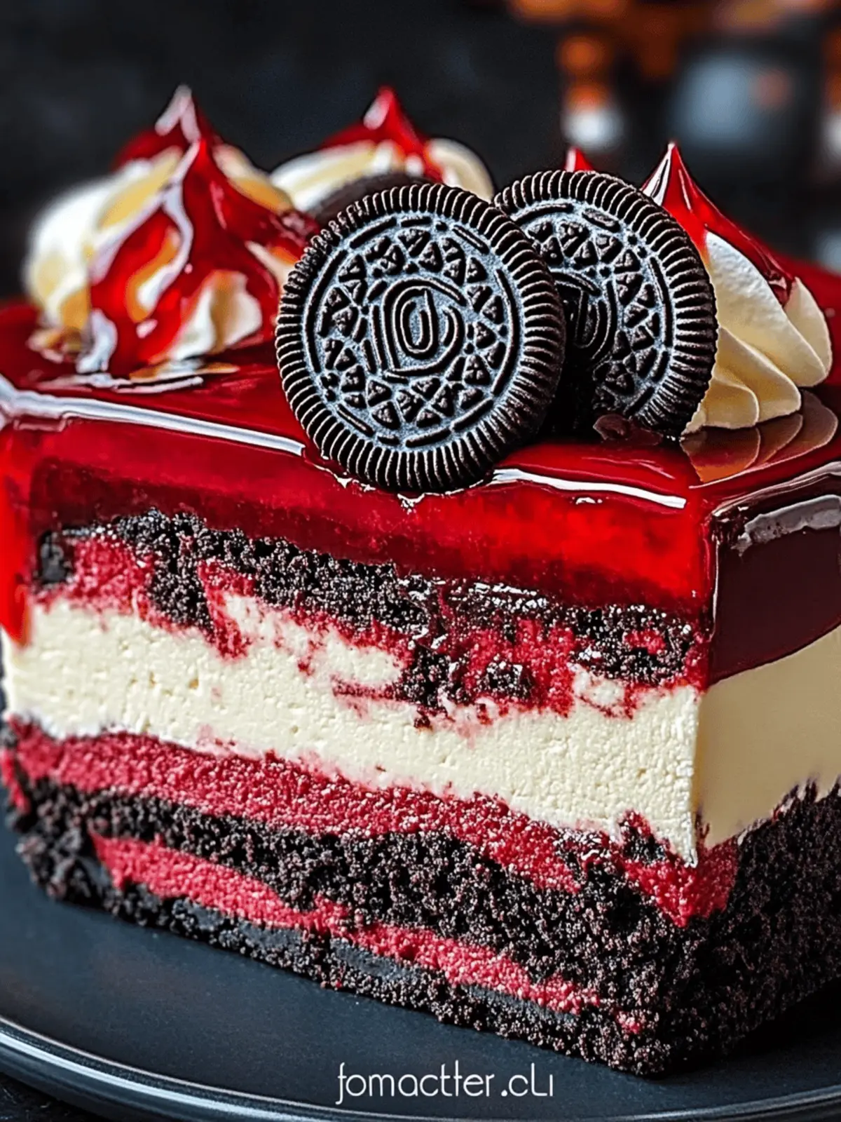 Red Velvet Oreo Cheesecake