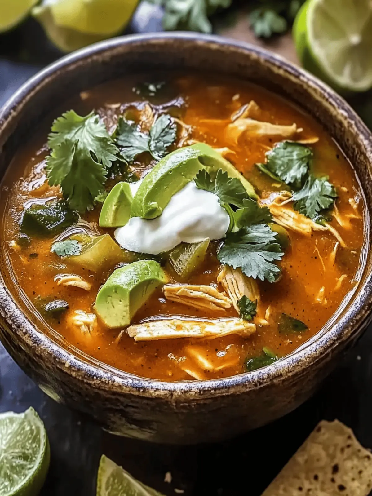 Poblano Chicken Tortilla Soup
