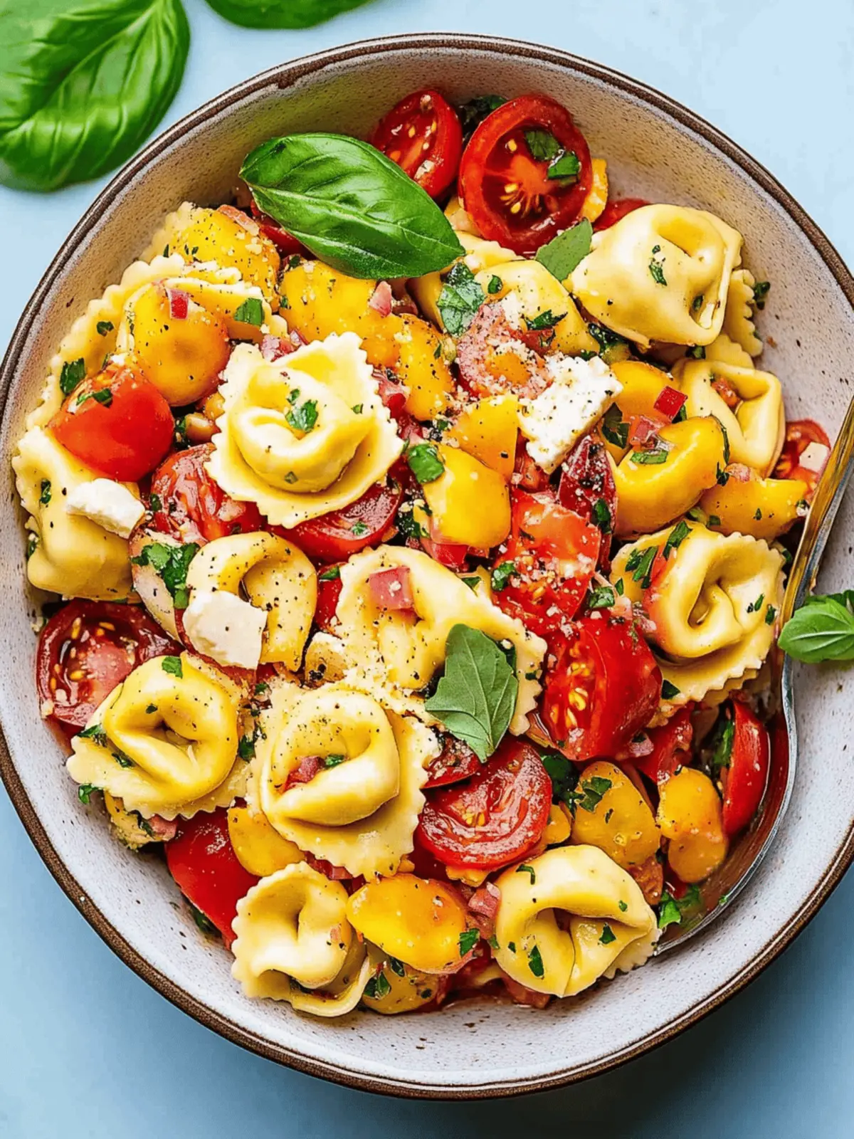 Zesty Tortellini Pasta Salad with Hot Honey Twist
