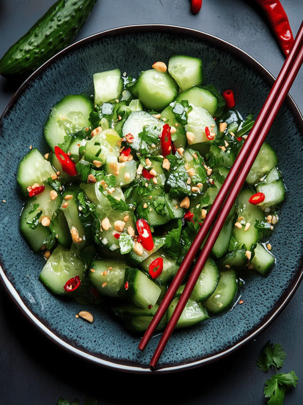 Zesty Chinese Smashed Cucumber Salad for Refreshing Crunch