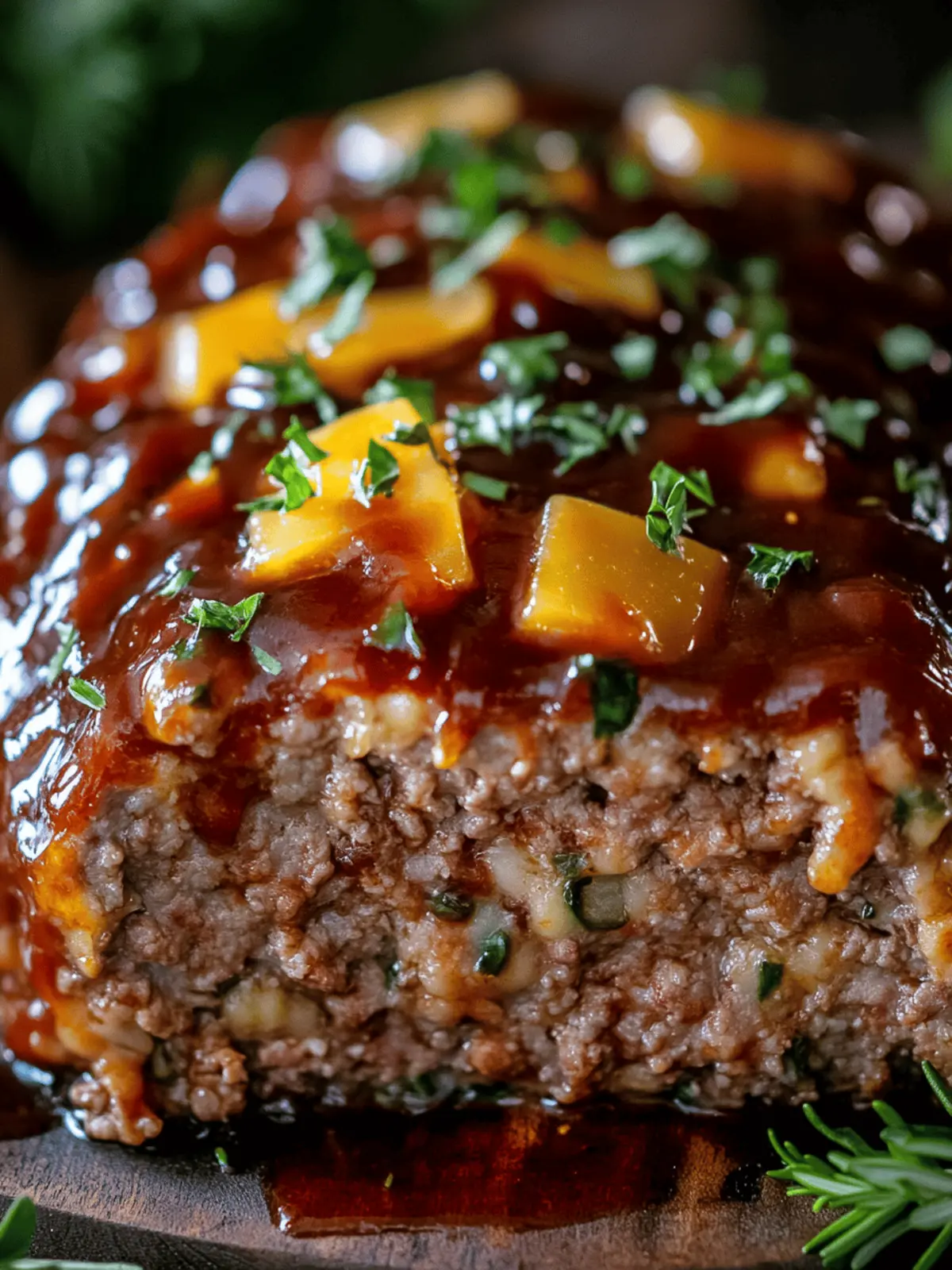 BBQ Cheddar Meatloaf