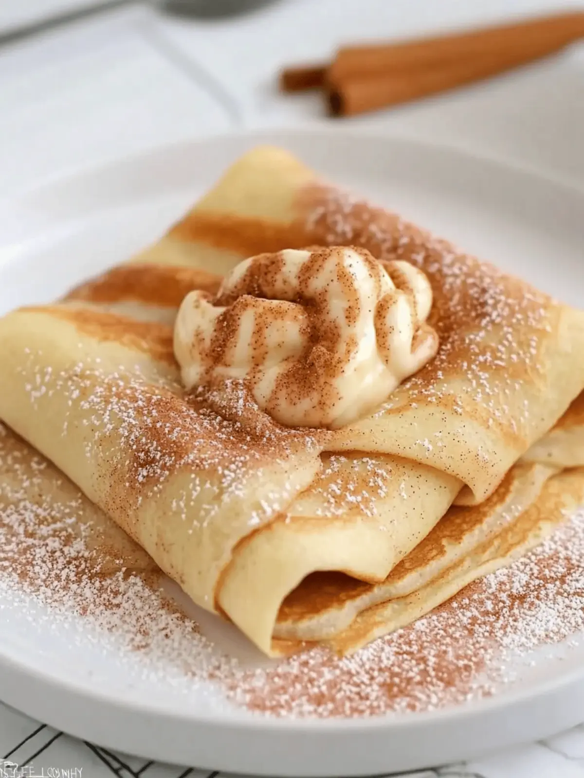 Cinnamon Roll Protein Crepes