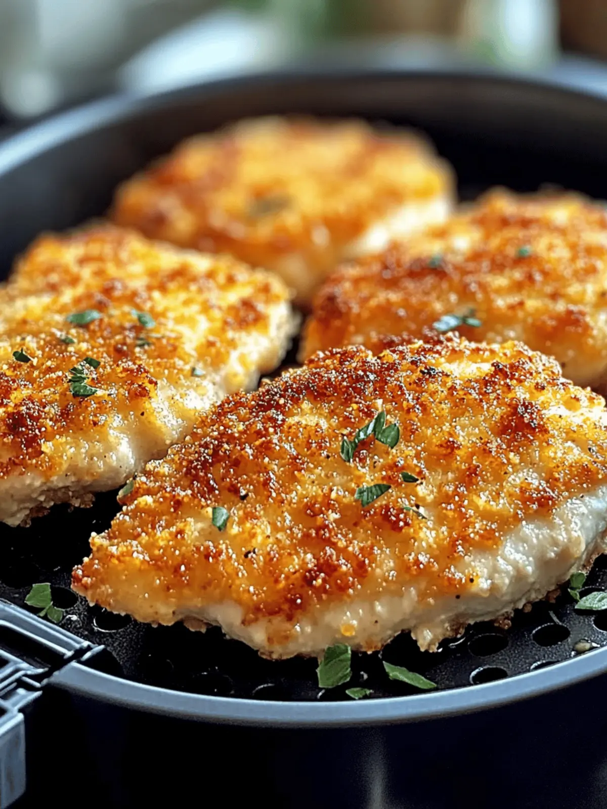 Crispy Air Fryer Parmesan Crusted Chicken in 25 Minutes