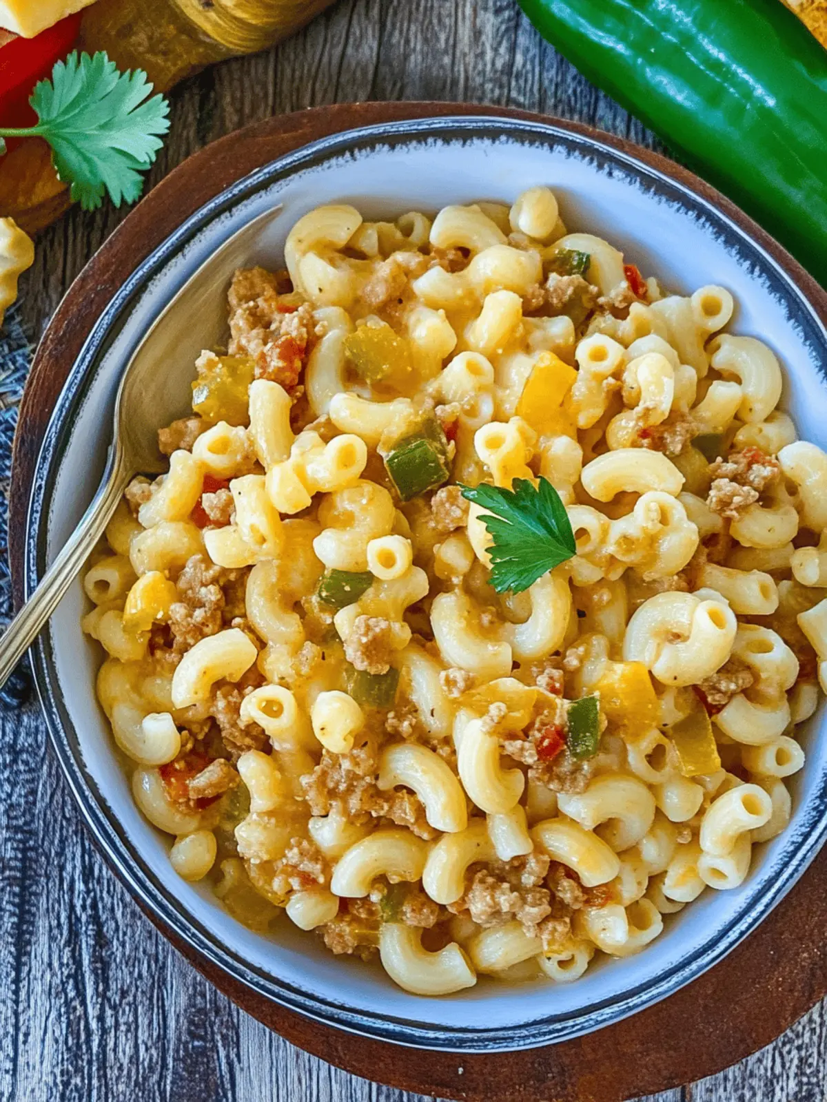 Green Chile Macaroni Sopita