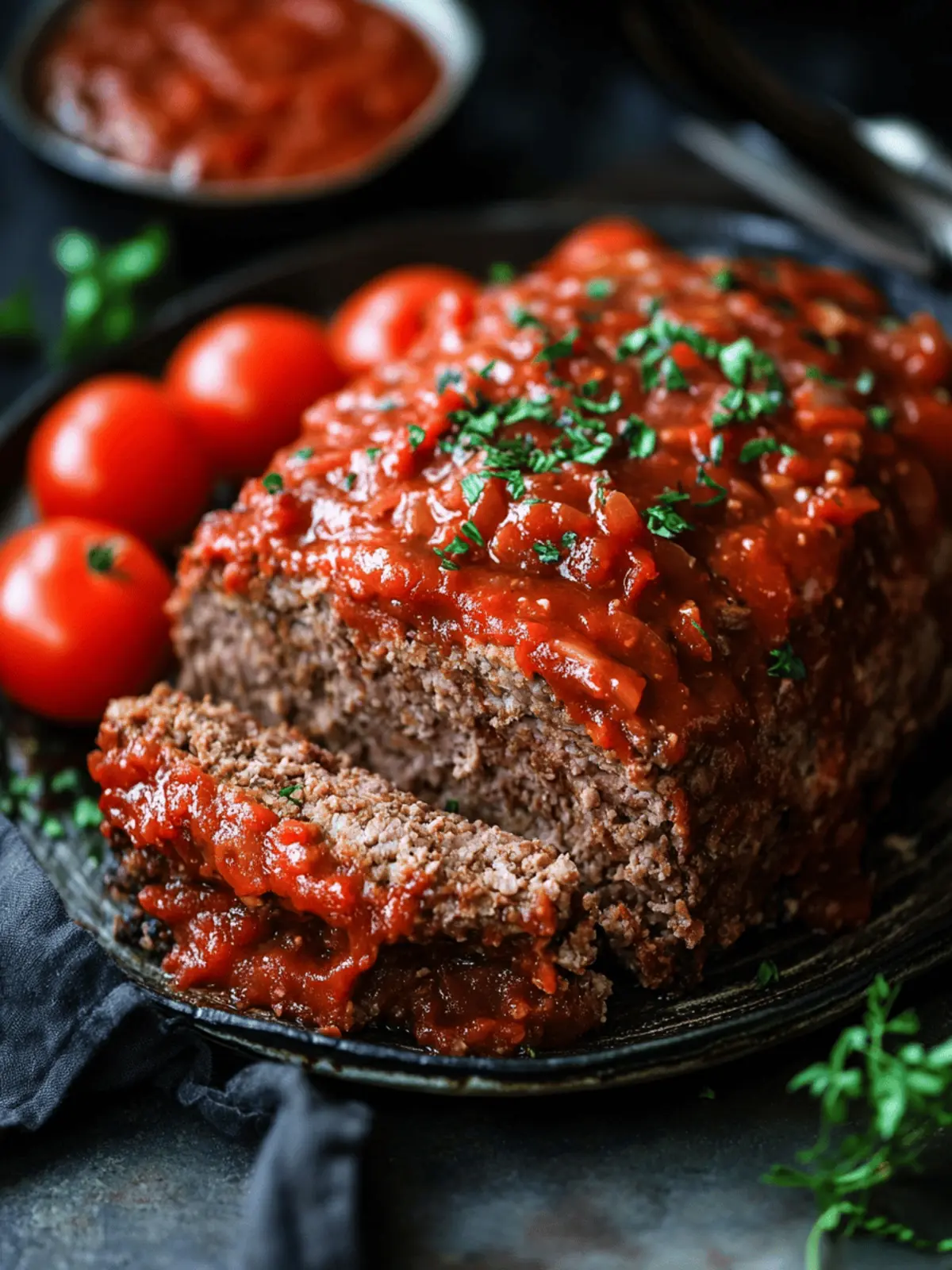 Meatloaf With A Tomato Beef Sauce