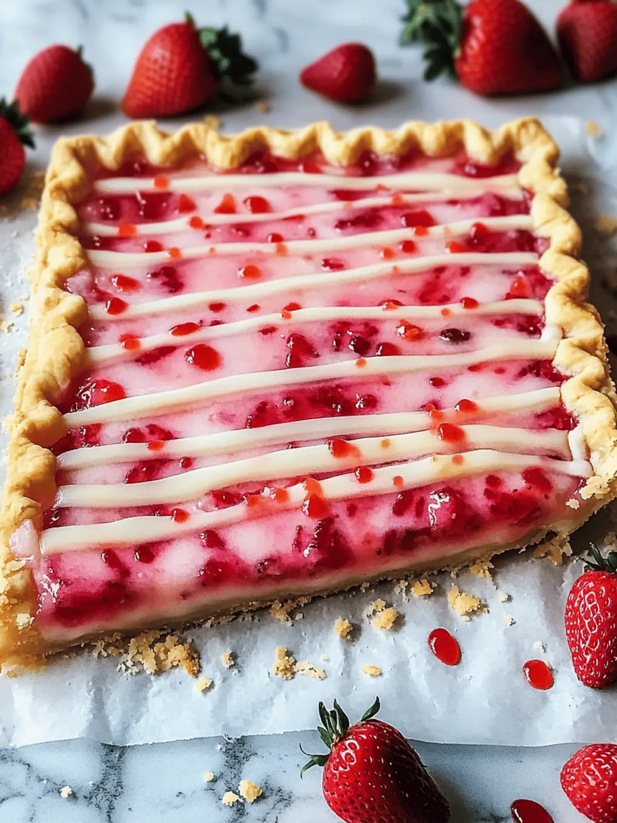 Strawberry Pop Tart Slab Pie