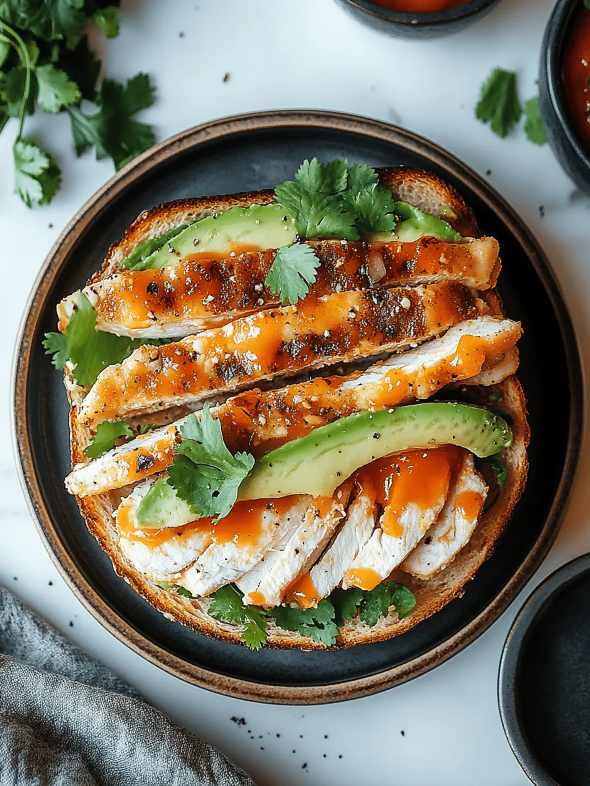 Chicken Avocado Melt Sandwich