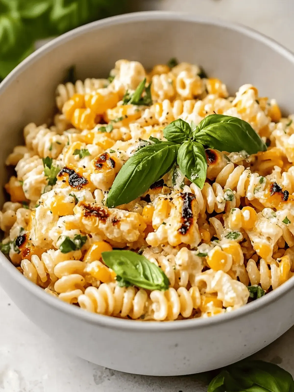 Street Corn Pasta Salad with a Spicy Chili Twist