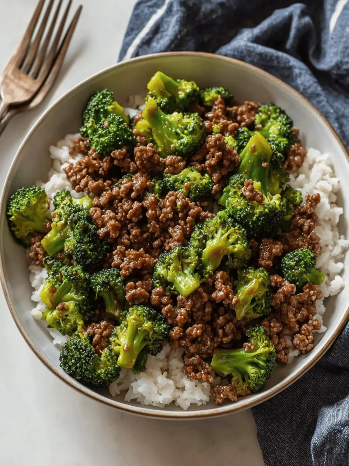 Ground Beef and Broccoli