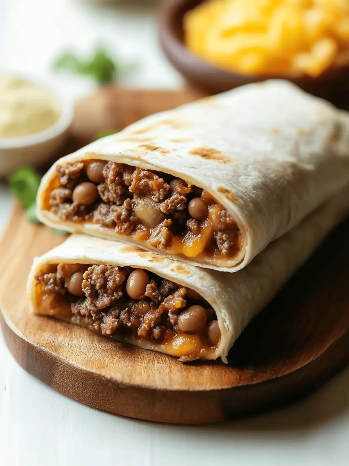 Quick Beef and Bean Burritos