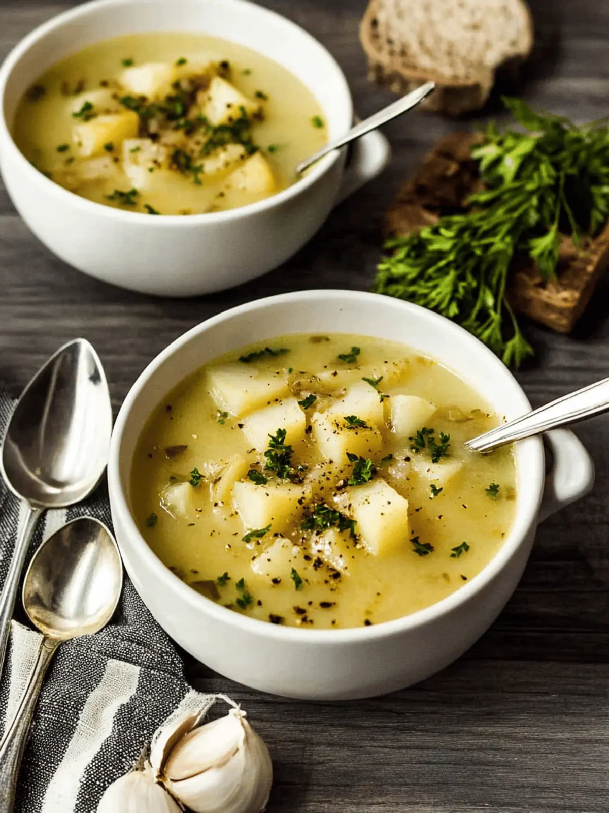 Roasted Garlic Potato Soup