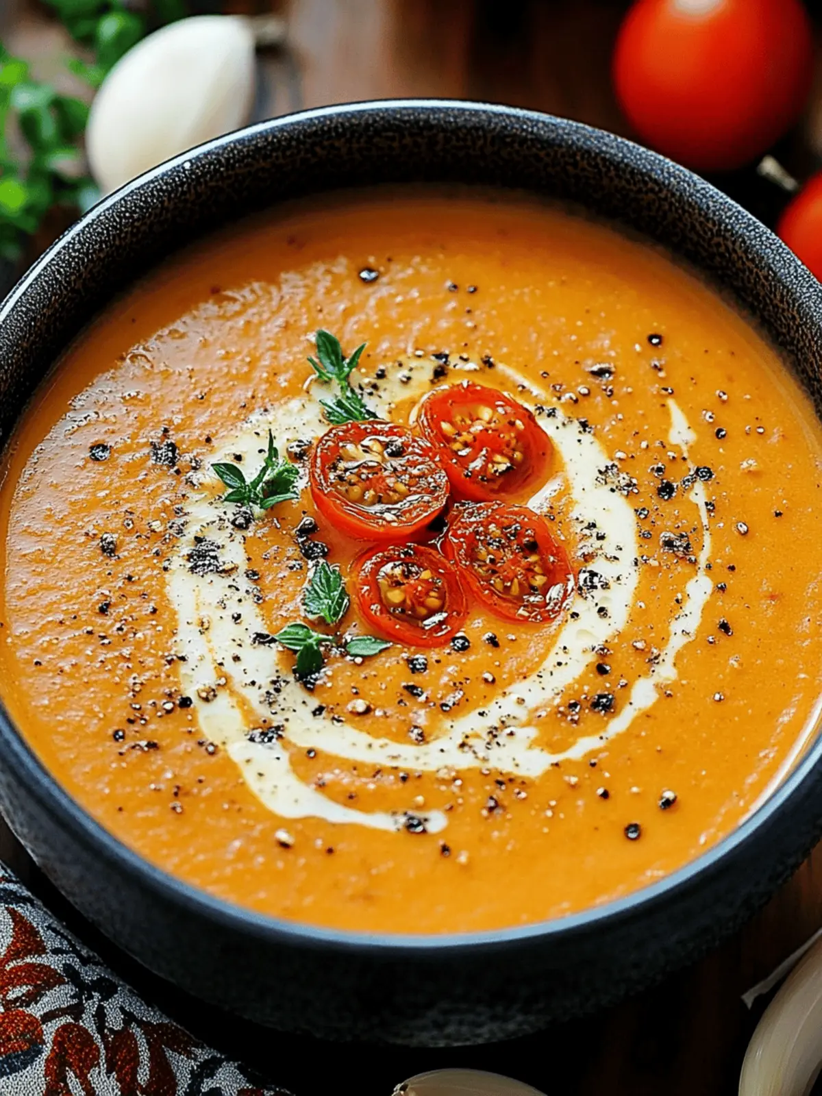 Roasted Garlic Tomato Soup