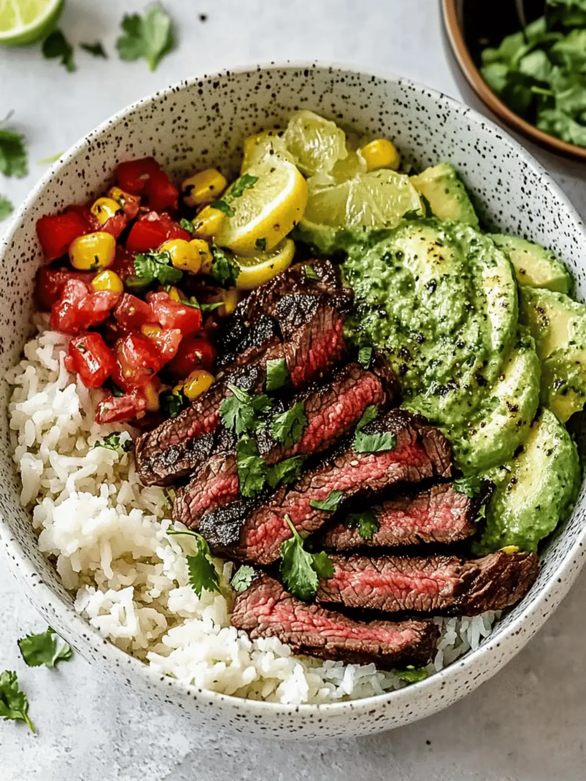 Cilantro Lime Steak Bowls
