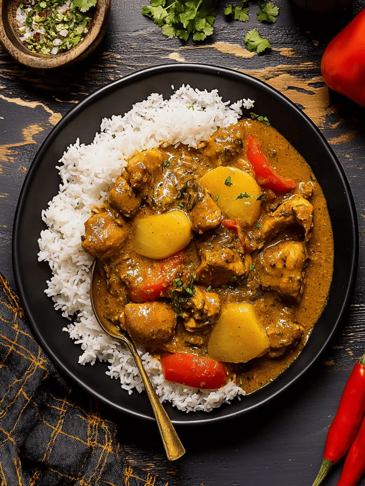 Savory Jamaican Curry Chicken with Coconut Comfort Sauce