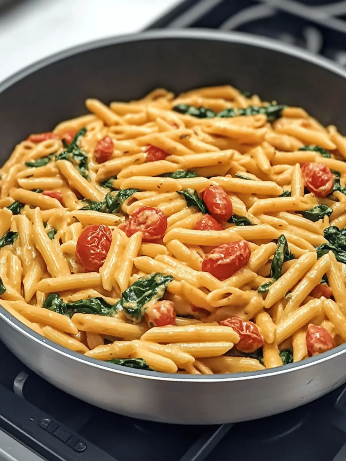 One-Pot Spinach Tomato Pasta