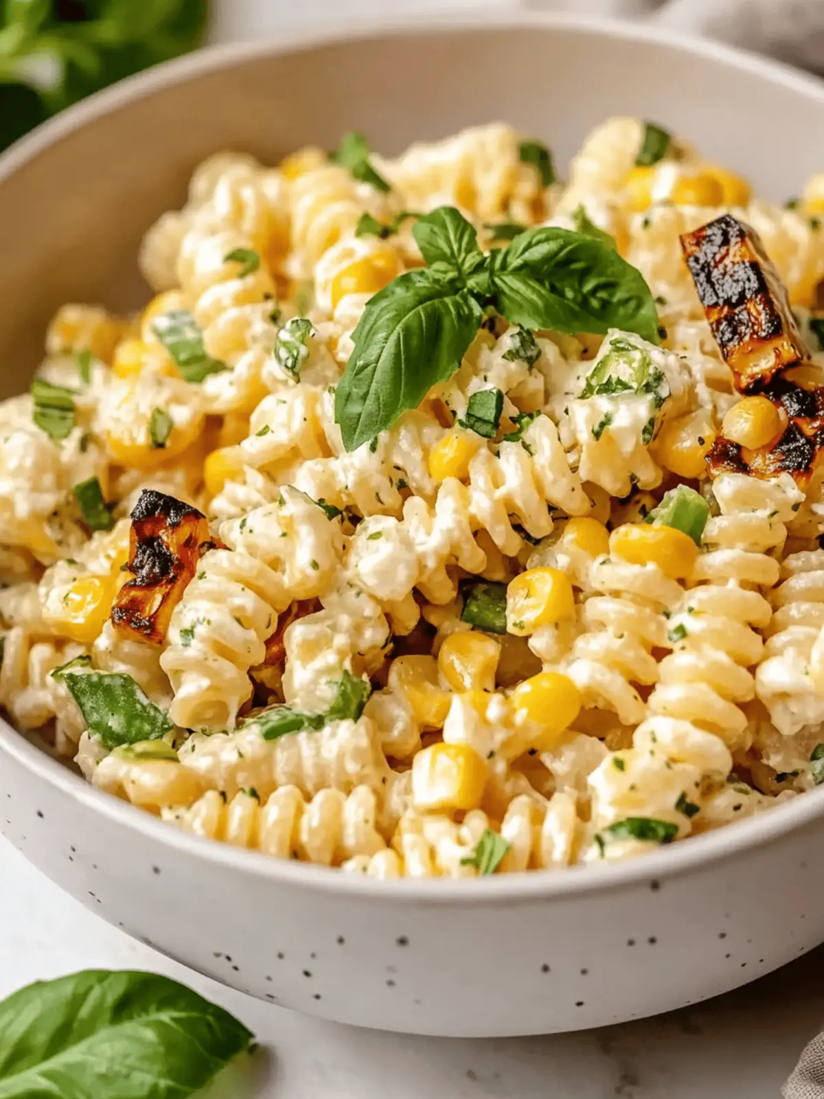 Street Corn Pasta Salad with a Spicy Chili Twist