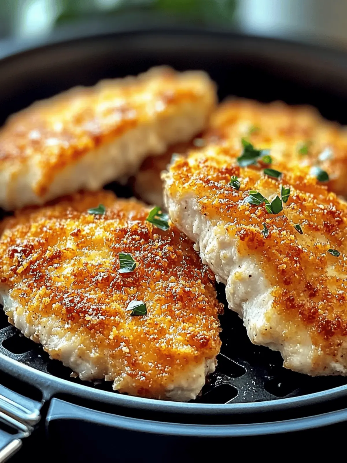 Crispy Air Fryer Parmesan Crusted Chicken in 25 Minutes
