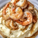 Garlic Shrimp Over Mashed Potatoes