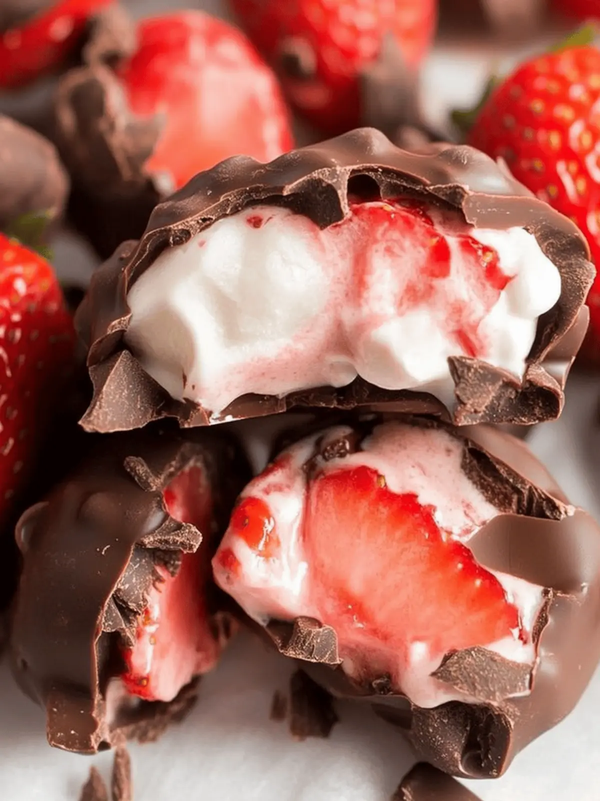 Chocolate Strawberry Yogurt Clusters