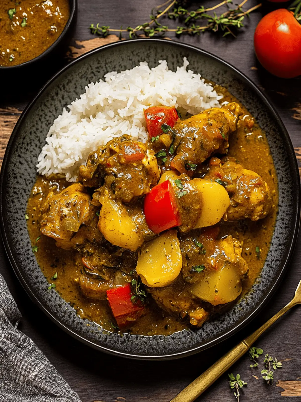 Savory Jamaican Curry Chicken with Coconut Comfort Sauce