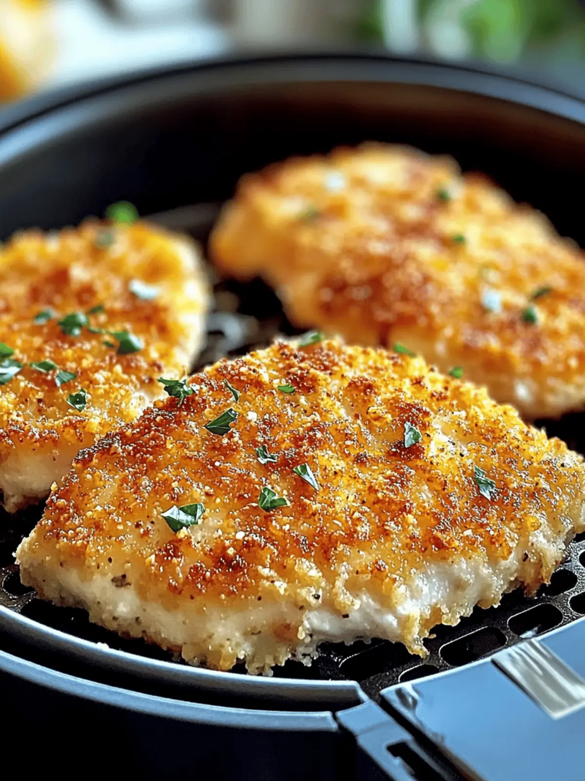 Crispy Air Fryer Parmesan Crusted Chicken in 25 Minutes