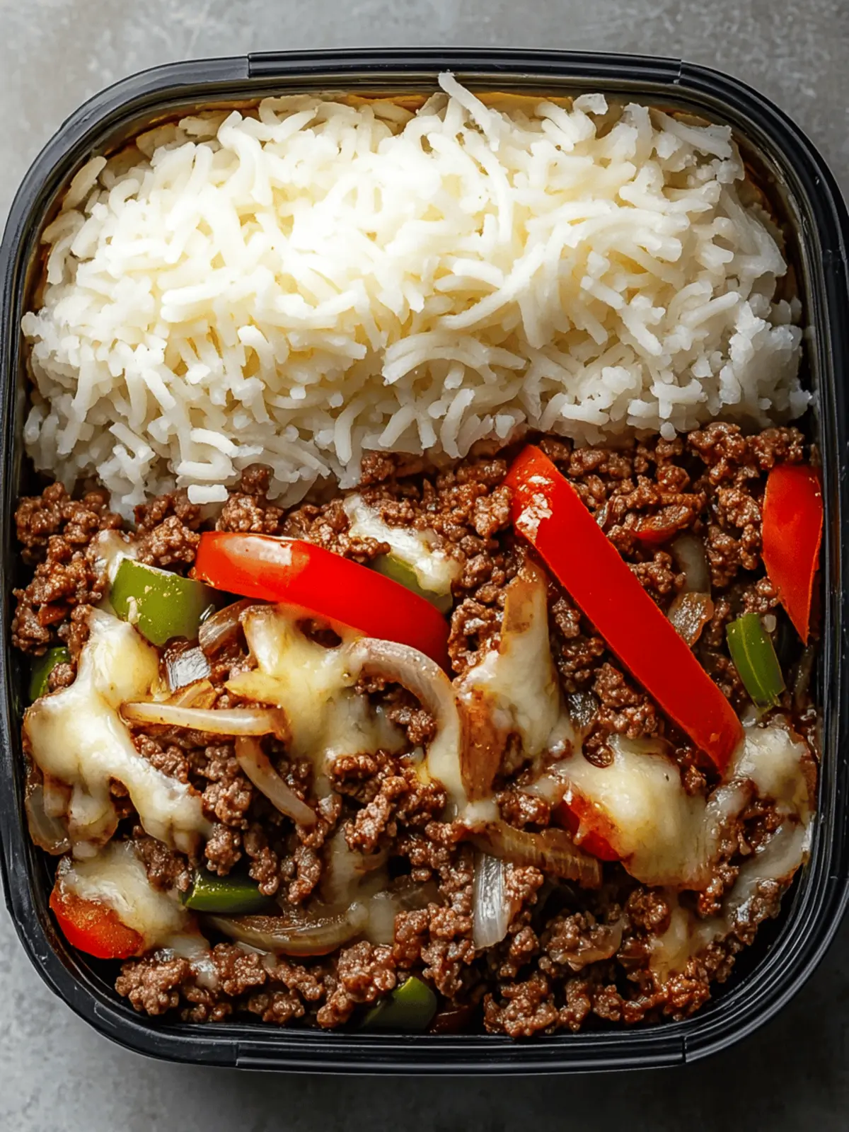 Ground Beef Philly Cheesesteak