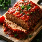 Meatloaf With A Tomato Beef Sauce