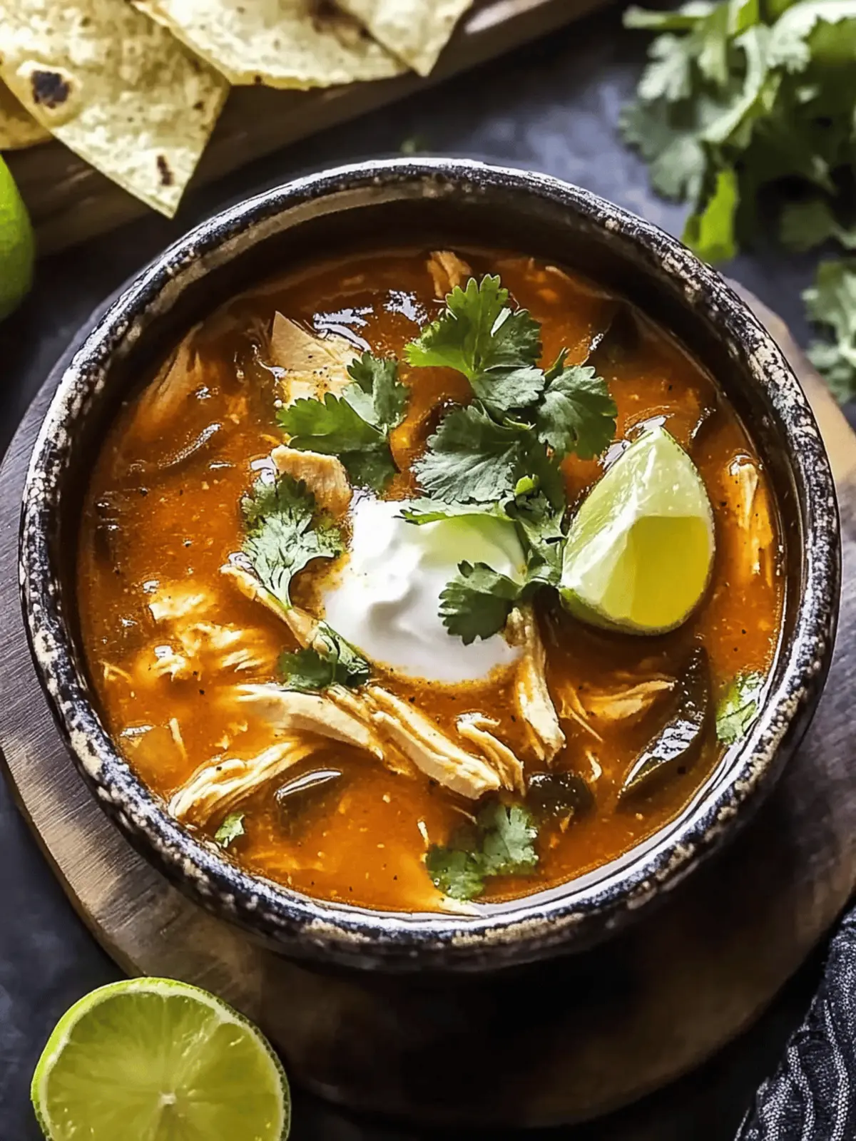 Poblano Chicken Tortilla Soup