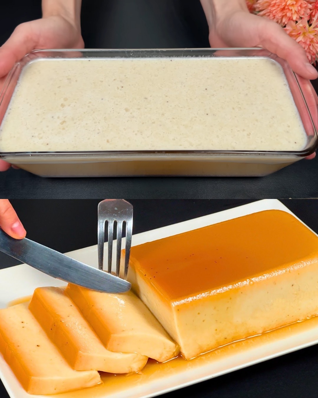 Silky Chilled Banana Milk Jelly finished dish