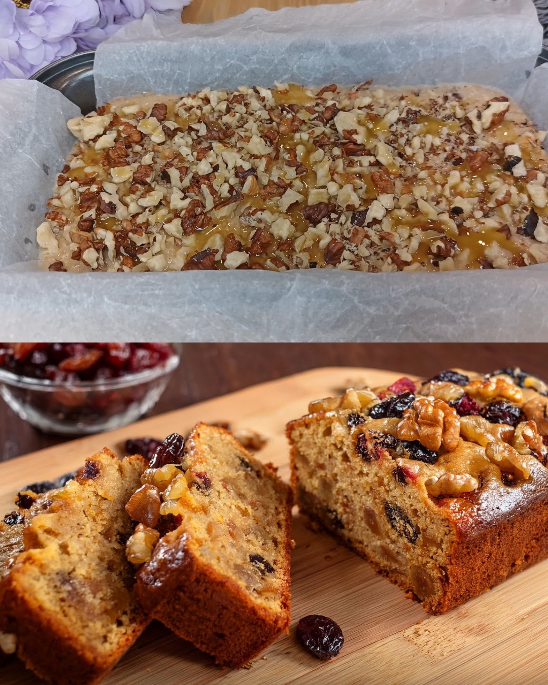 Baked Apple Banana Oatmeal Bars with Nuts and Dried Fruit