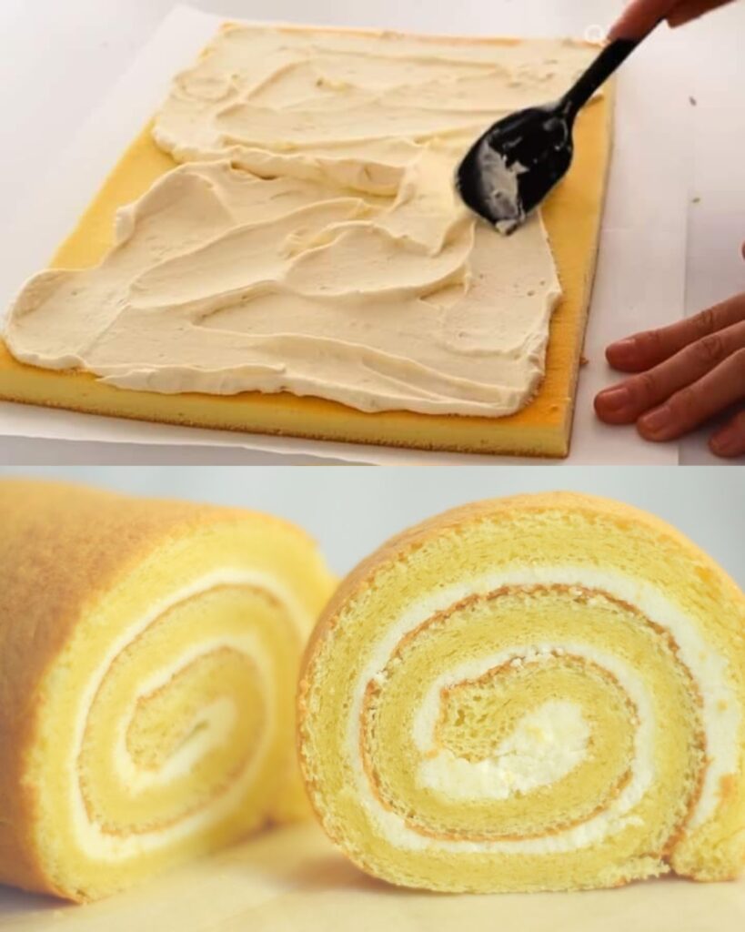 Light & Fluffy Mascarpone-Filled Sponge Cake finished dish