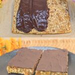 Homemade Nutty Oat and Fruit Energy Bars with Dark Chocolate Drizzle