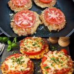 Cheesy Baked Potato Patties with Garlic–Dill Sauce