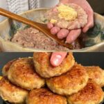 Potato-Crusted Stuffed Meat Patties with Egg and Cheese