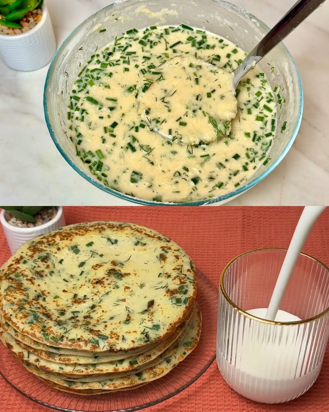 Fluffy Potato Pancakes with Fresh Herbs