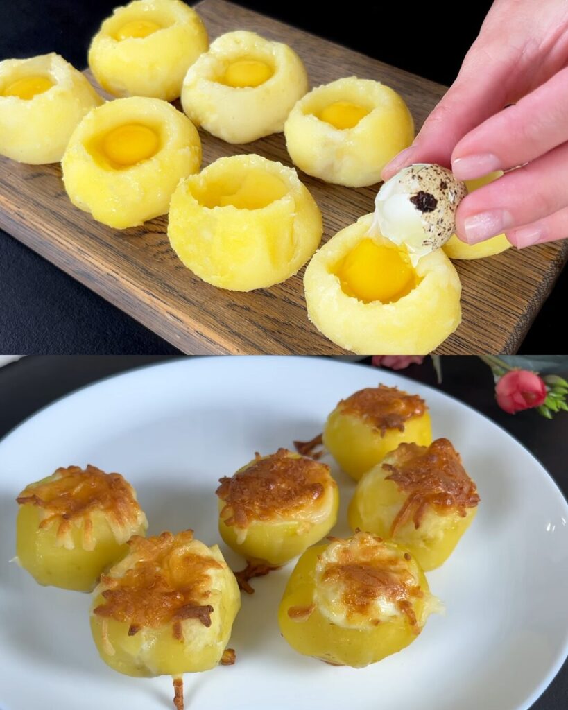 Baked Vegetable Casserole with Quail Eggs and Cheese